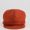 Women Old Khaki Beanies, Hats & Caps>Tina Braided Baker Boy Hat
