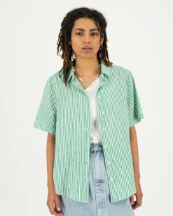 Women Old Khaki Shirts & Blouses>Women'S Alba Linen Stripe Shirt