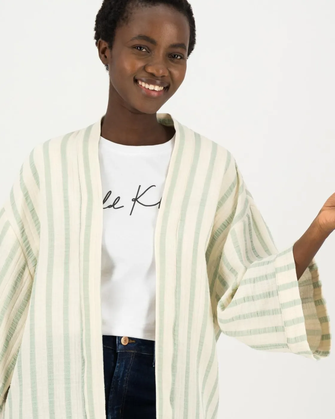Women Old Khaki Scarves & Kimonos>Women'S Angela Kimono