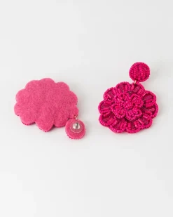 Women Old Khaki Jewellery>Women'S Beaded Flower Drop Earrings