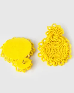 Women Old Khaki Jewellery>Women'S Bold Beaded Disk Earrings