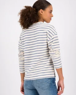 Women Old Khaki Knitwear & Sweats>Women'S Carly Textured Stripe Knit Top