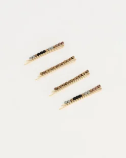 Women Old Khaki Hair Accessories>Women'S Cleonie Clips 4-Pack