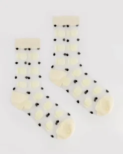 Women Old Khaki Socks>Women'S Dina Abstract Dot Mesh Socks