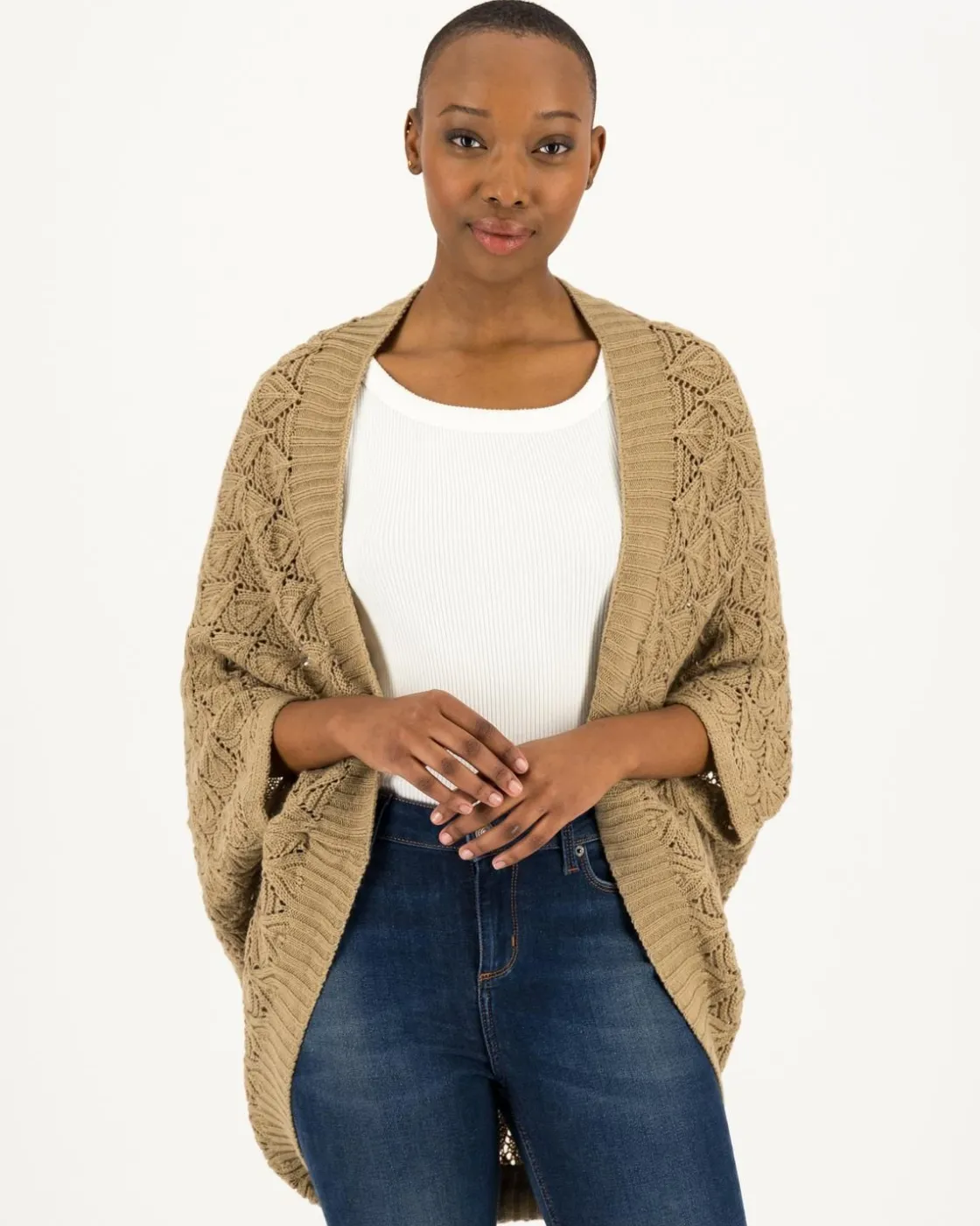Women Old Khaki Scarves & Kimonos>Women'S Fay Knitted Shrug Kimono