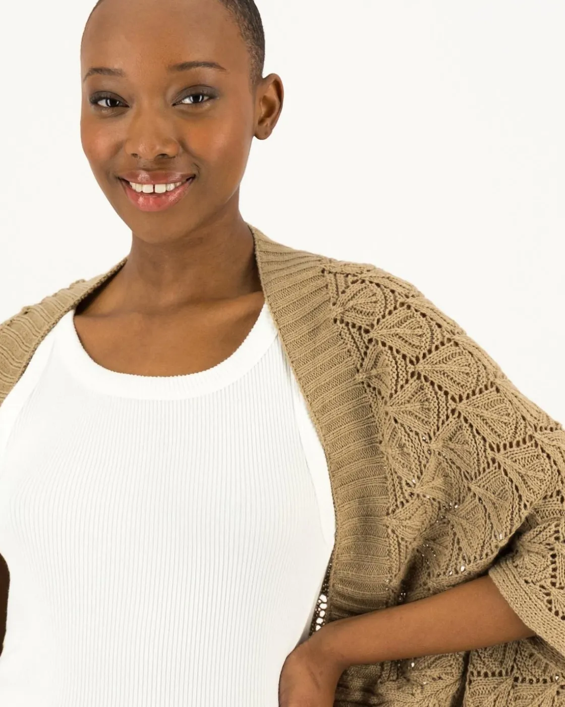Women Old Khaki Scarves & Kimonos>Women'S Fay Knitted Shrug Kimono