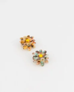 Women Old Khaki Hair Accessories>Women'S Flower Resin Clips 2-Pack