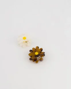 Women Old Khaki Hair Accessories>Women'S Flower Resin Clips 2-Pack