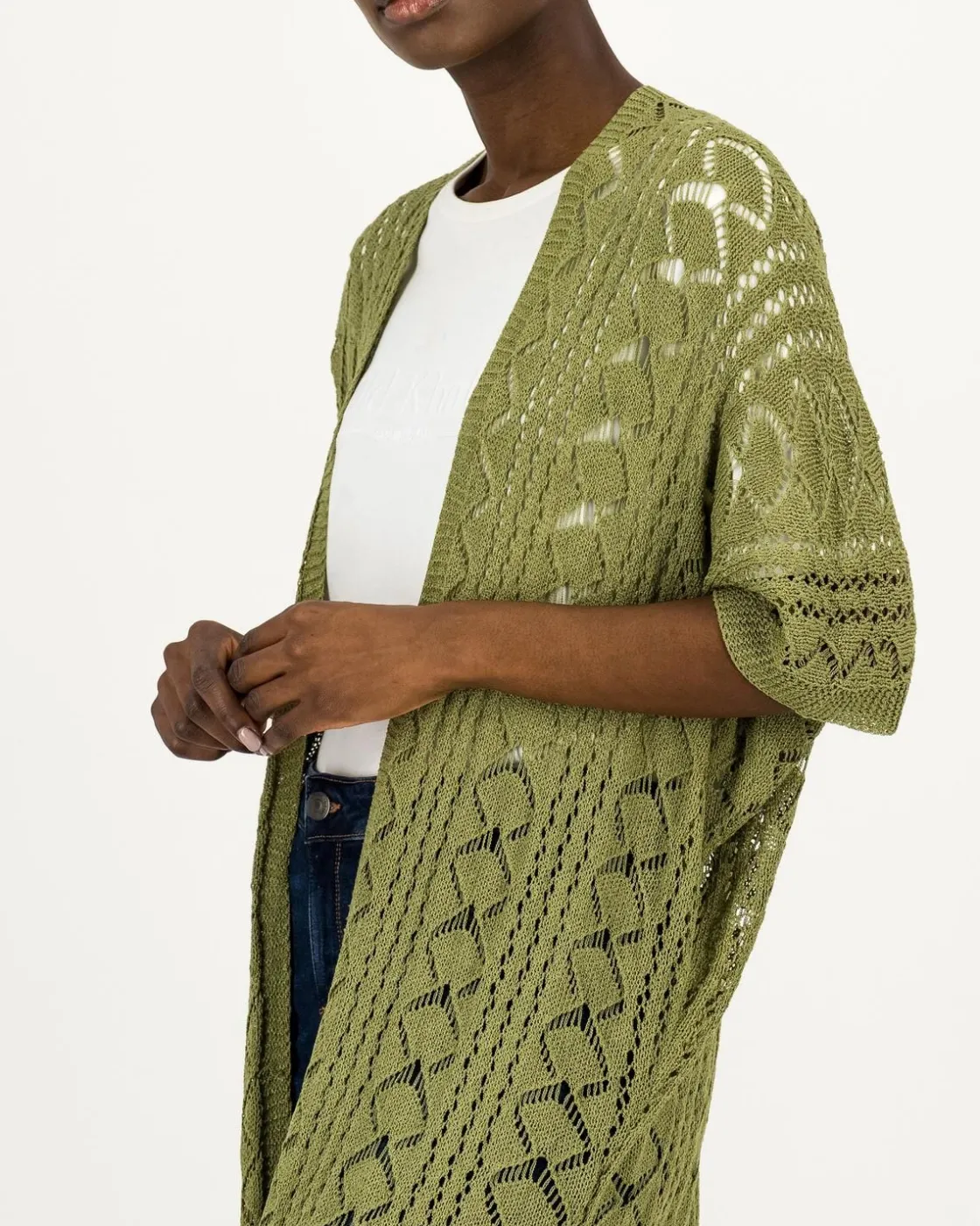 Women Old Khaki Scarves & Kimonos>Women'S Freya Crochet Kimono
