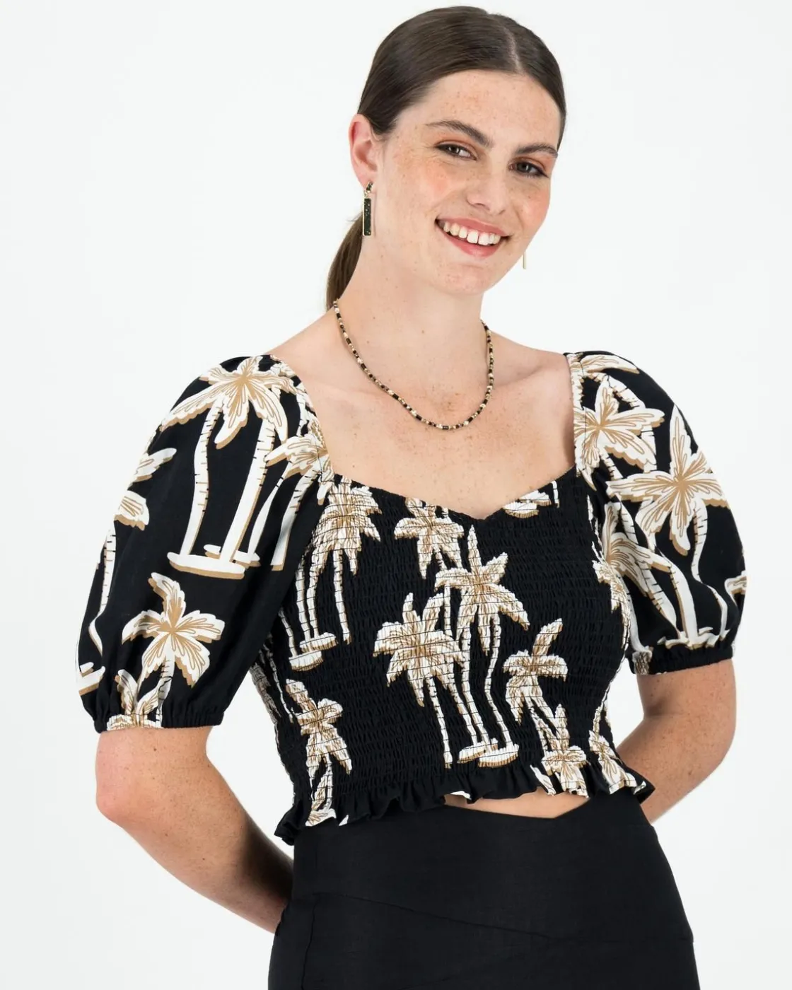 Women Old Khaki Shirts & Blouses>Women'S Gloria Shirred Blouse