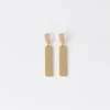 Women Old Khaki Jewellery>Women'S Hammered Bar Drop Earrings