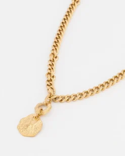 Women Old Khaki Jewellery>Women'S Hammered Charm Chain Necklace