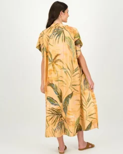 Women Old Khaki Scarves & Kimonos>Women'S Hattie Tropical Leaf Printed Kimono