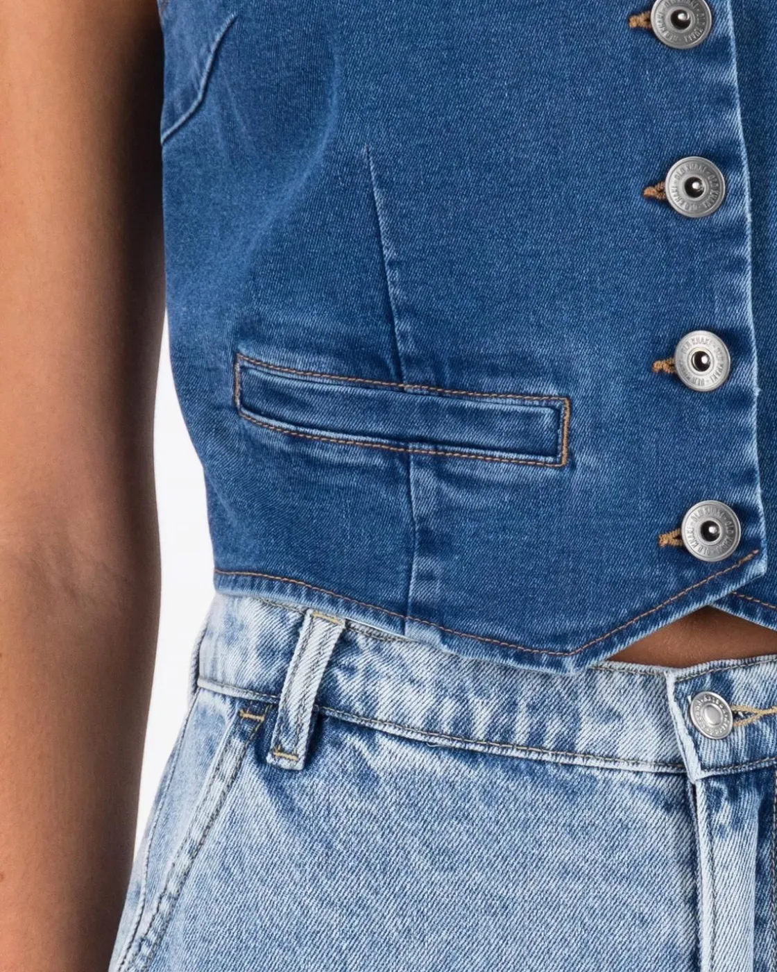 Women Old Khaki Denim>Women'S Isla Denim Waistcoat
