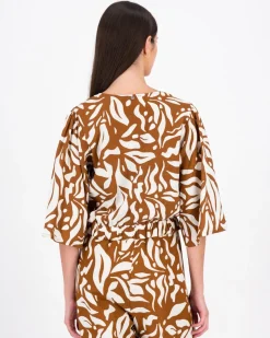 Women Old Khaki Shirts & Blouses>Women'S Juliette Abstract Print Blouse