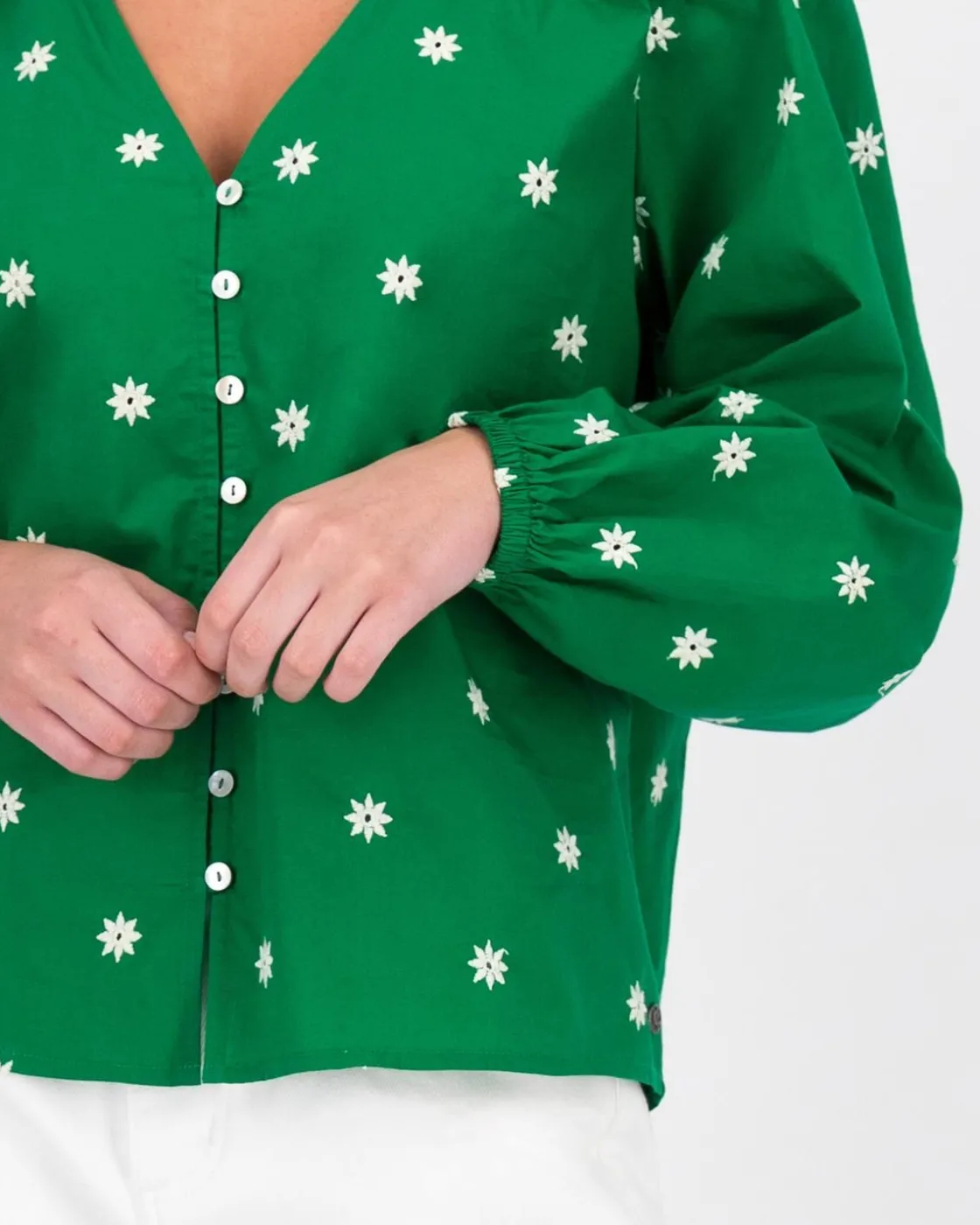 Women Old Khaki Shirts & Blouses>Women'S Kenya Embroidered Blouse