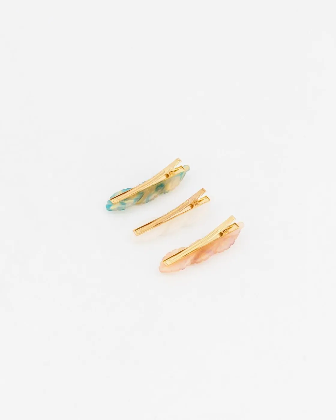 Women Old Khaki Hair Accessories>Women'S Leaf Mother Of Pearl Clips (3-Pack)