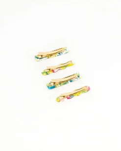 Women Old Khaki Hair Accessories>Women'S Lorna Resin Clips (4-Pack)