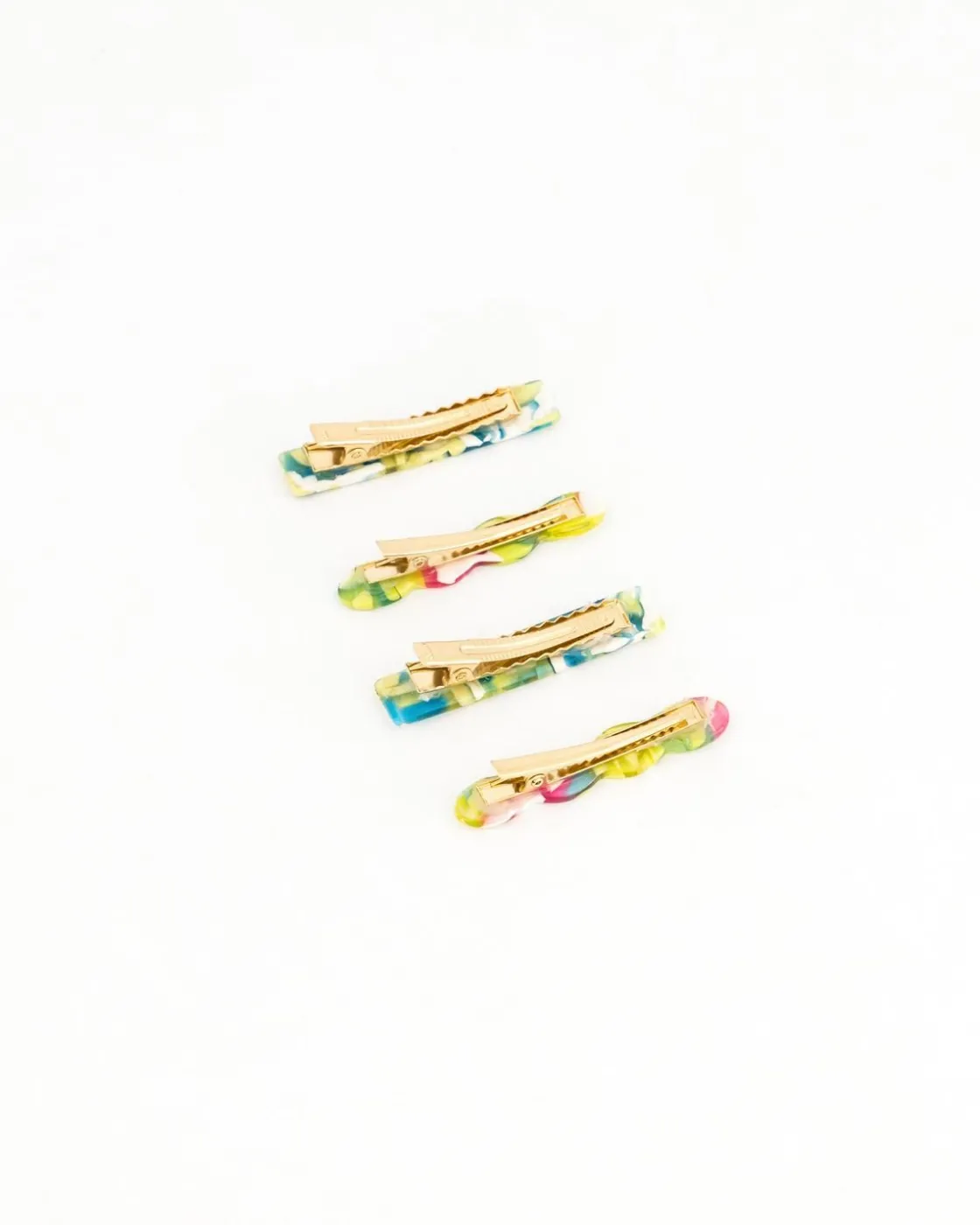 Women Old Khaki Hair Accessories>Women'S Lorna Resin Clips (4-Pack)