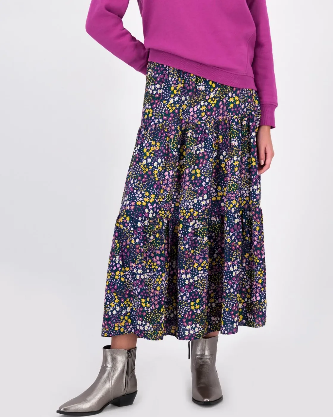 Women Old Khaki Skirts>Women'S Luna Tiered Floral Skirt