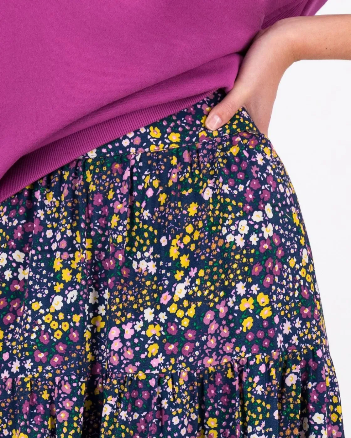 Women Old Khaki Skirts>Women'S Luna Tiered Floral Skirt