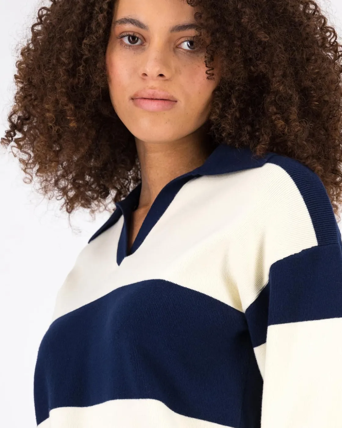 Women Old Khaki Knitwear & Sweats>Women'S Marie Stripe Golfer