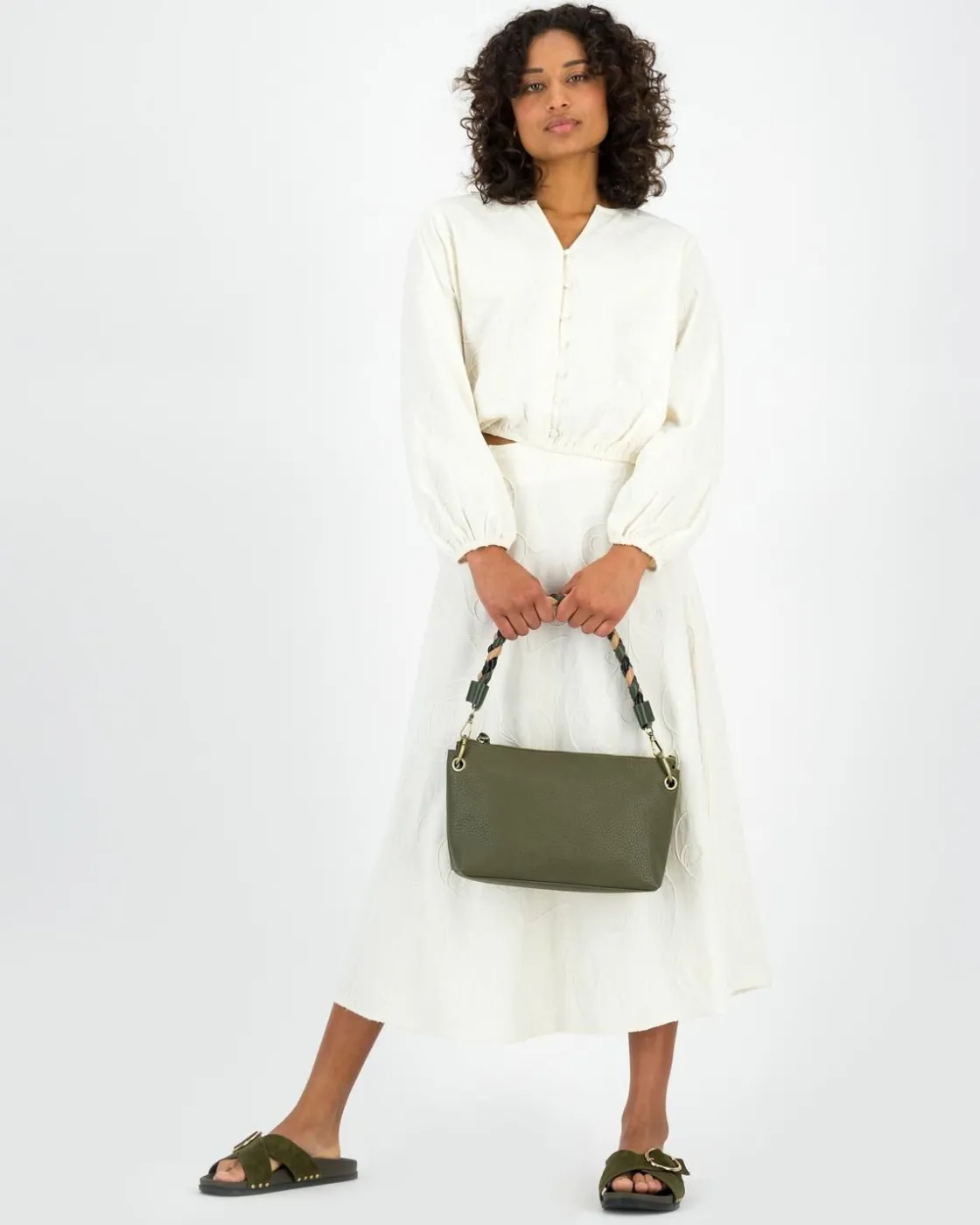 Women Old Khaki Shirts & Blouses>Women'S Palesa Embroidered Blouse