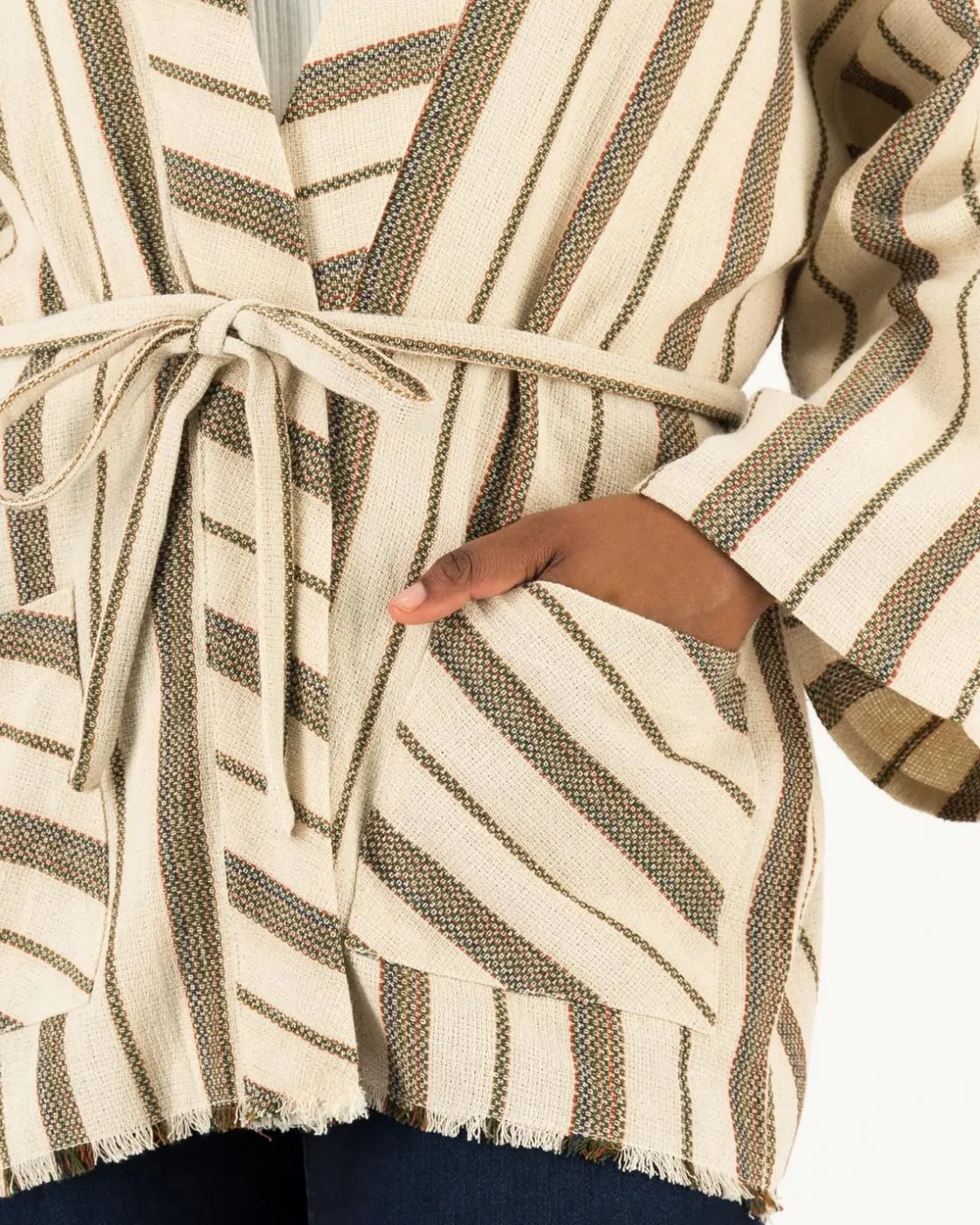 Women Old Khaki Scarves & Kimonos>Women'S Sinazo Kimono