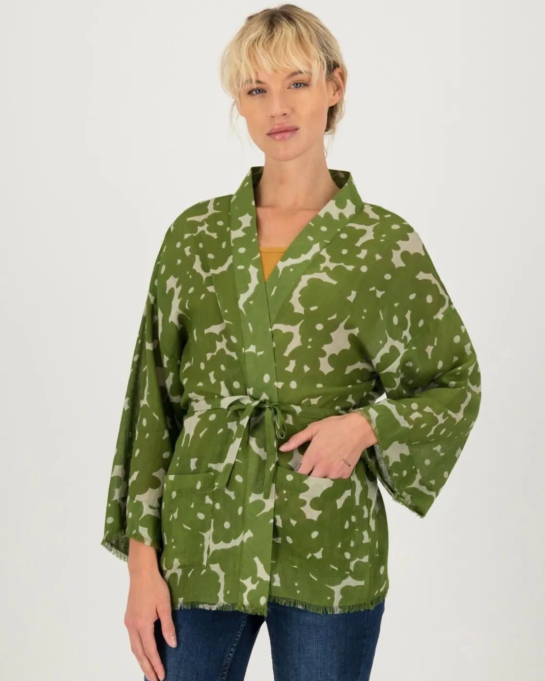 Women Old Khaki Scarves & Kimonos>Women'S Sinzi Kimono