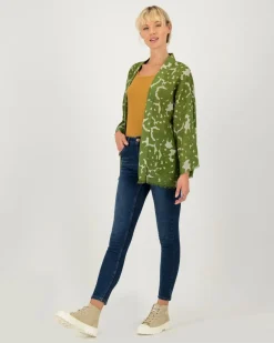 Women Old Khaki Scarves & Kimonos><noscript><img width=