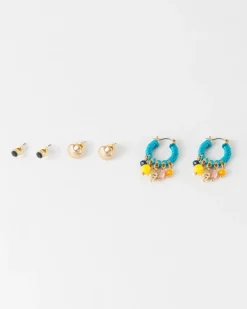 Women Old Khaki Jewellery>Women'S Stud & Hoop Earrings 3-Pack