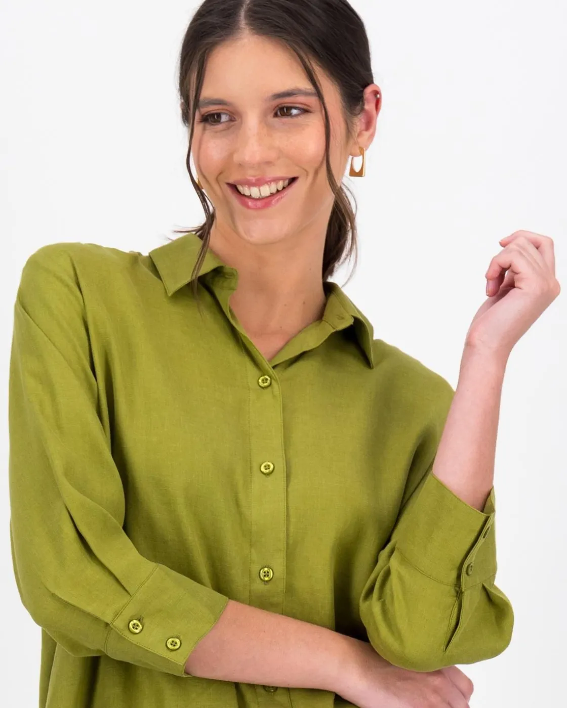 Women Old Khaki Shirts & Blouses>Women'S Terry Relaxed Fit Shirt-