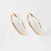 Women Old Khaki Jewellery>Women'S Textured Hoop Earrings