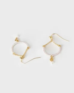 Women Old Khaki Jewellery>Women'S Thread & Stone Drop Earrings