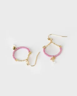 Women Old Khaki Jewellery>Women'S Thread & Stone Drop Earrings