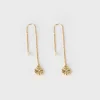 Women Old Khaki Jewellery>Women'S Thread-Through Flower Charm Earrings