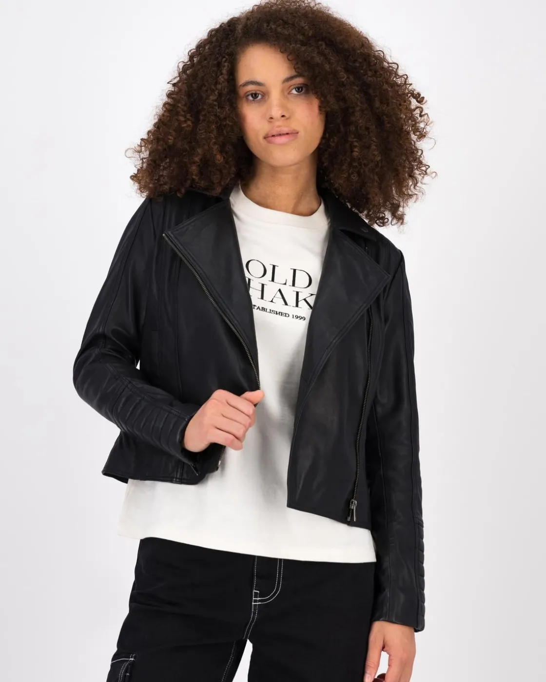 Women Old Khaki Jackets>Women'S Tiana Leather Biker Jacket