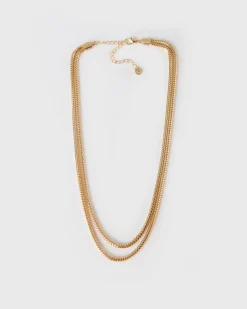 Women Old Khaki Jewellery>Women'S Two-Strand Snake Chain Necklace