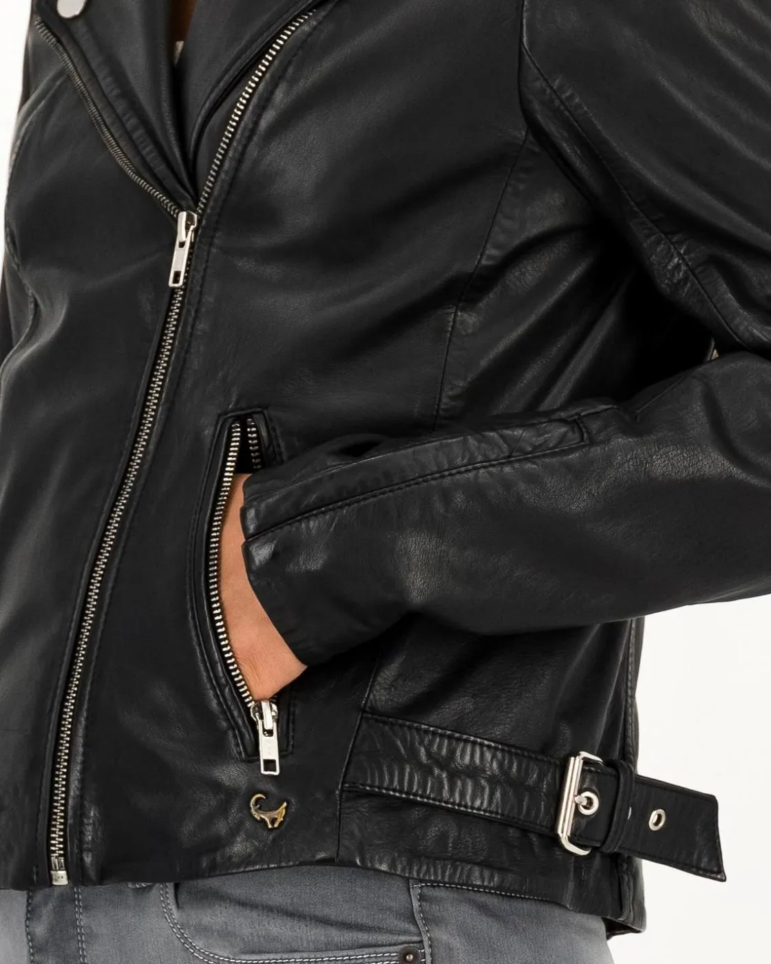 Women Old Khaki Jackets>Women'S Tyra Leather Biker Jacket