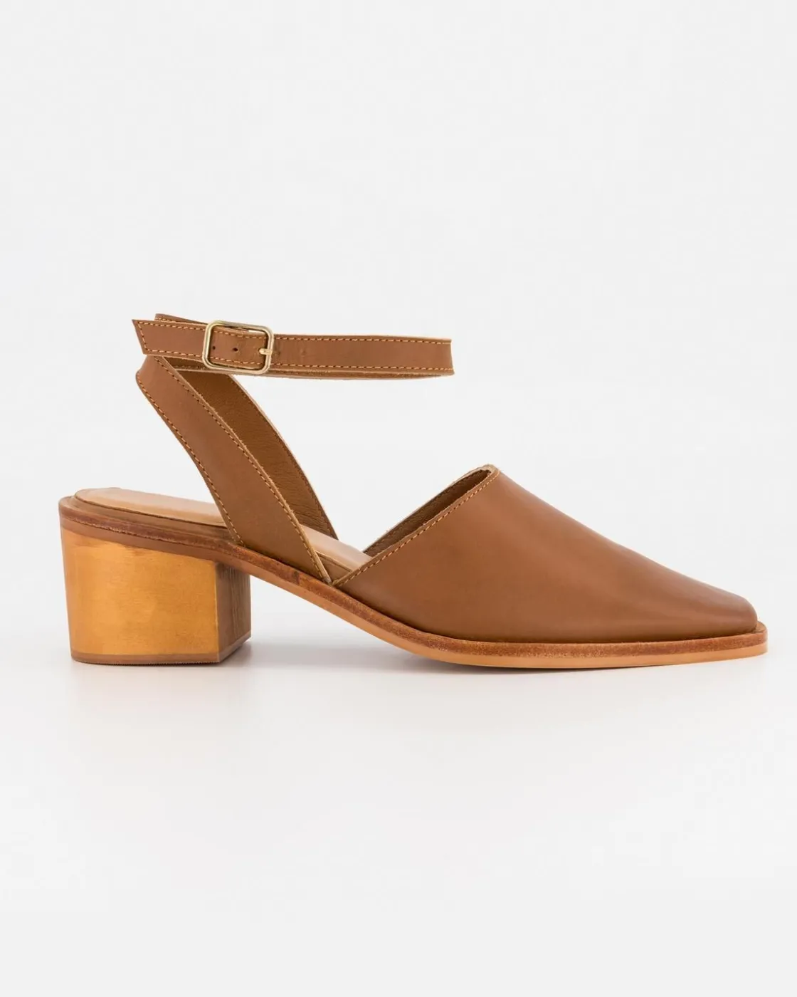 Women Old Khaki Wedges & Flats>Women'S Zameka Leather Block Heel