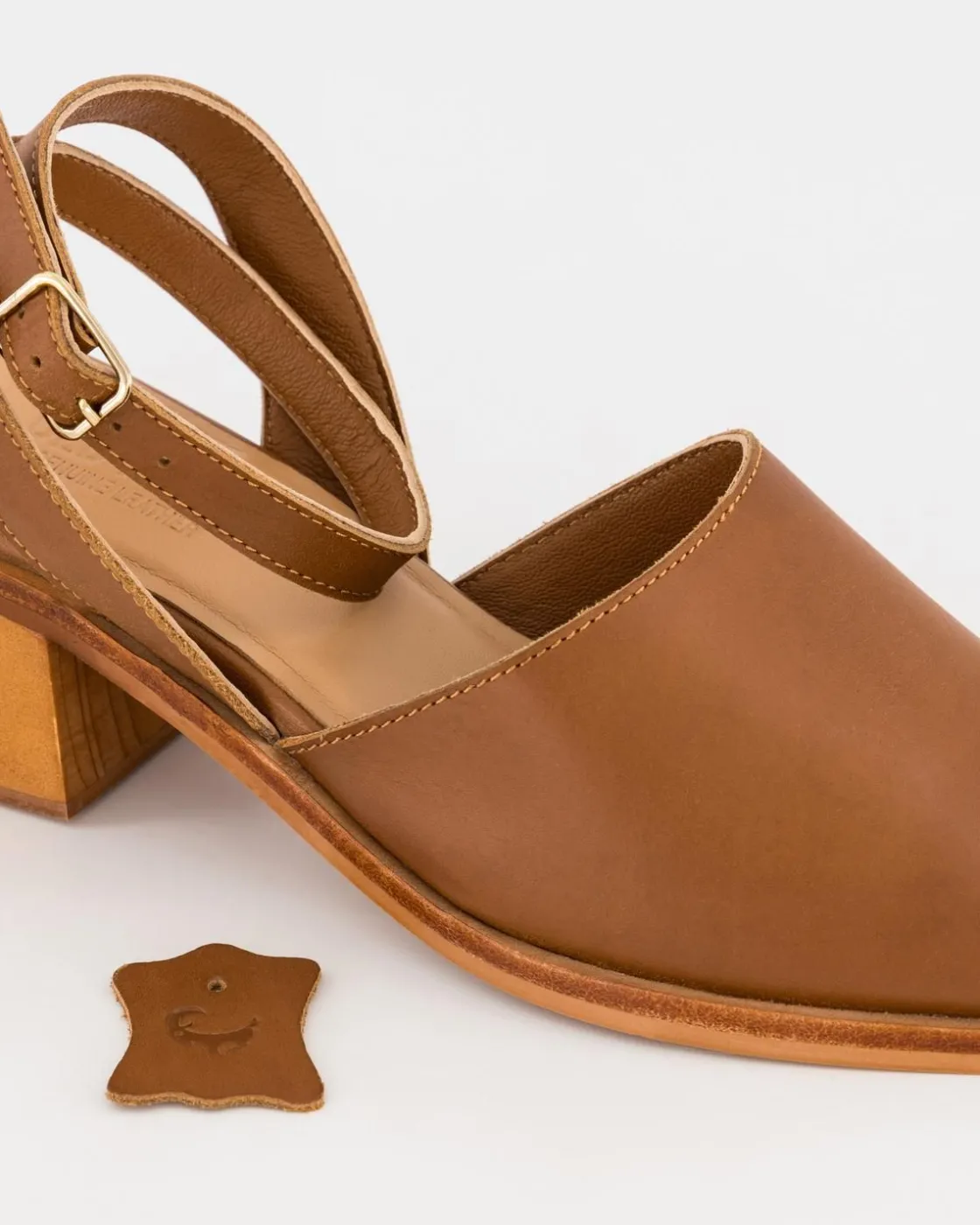 Women Old Khaki Wedges & Flats>Women'S Zameka Leather Block Heel