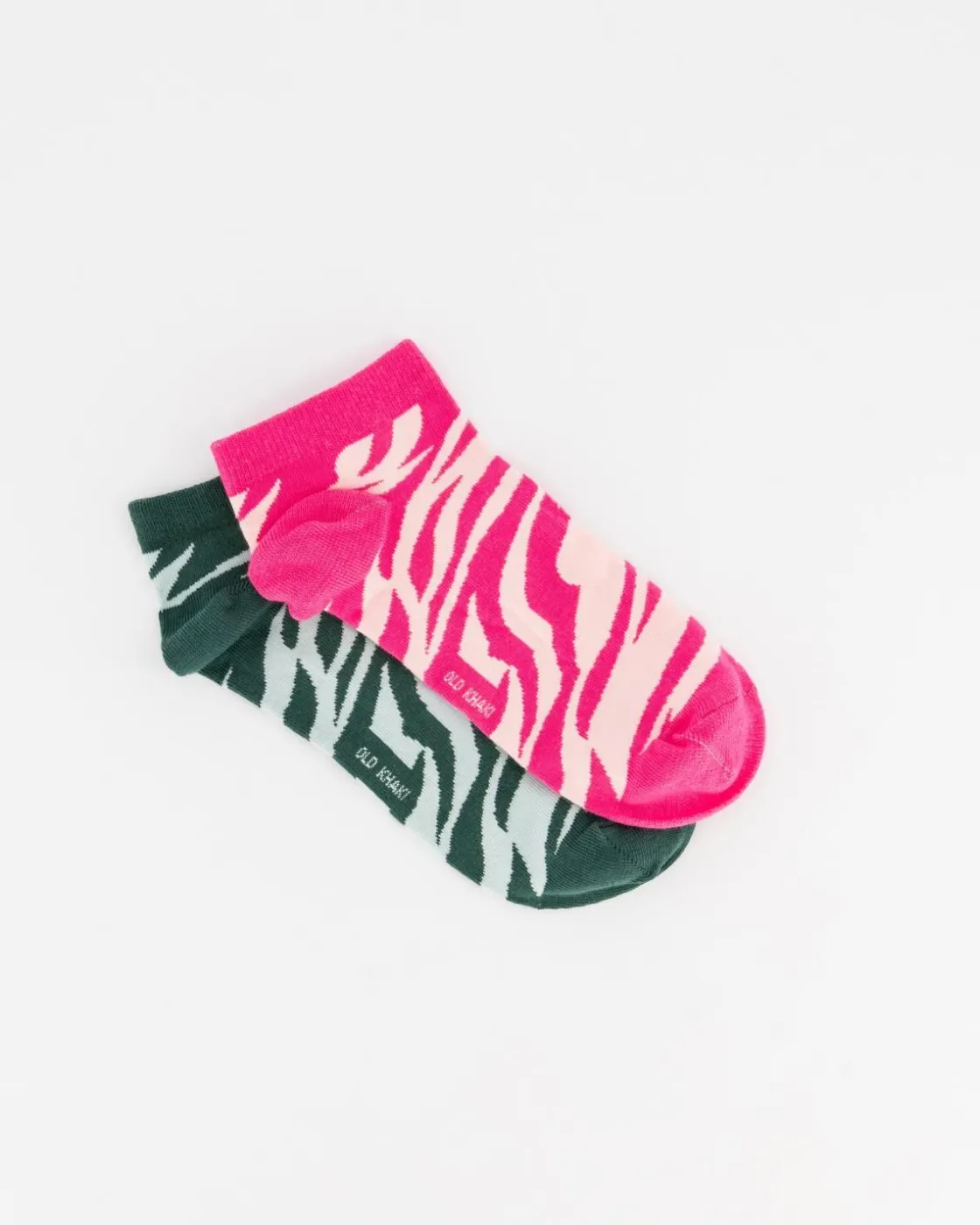 Women Old Khaki Socks>Women'S Zebra Stripe Print Anklet Socks 2-Pack