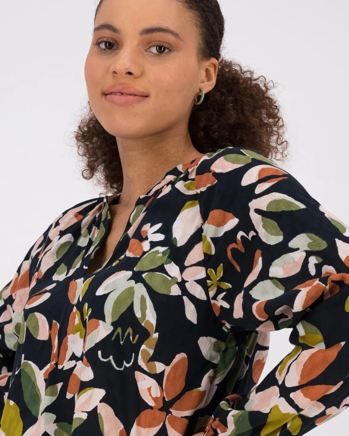 Women Old Khaki Shirts & Blouses>Women'S Zoe Floral Popover Blouse